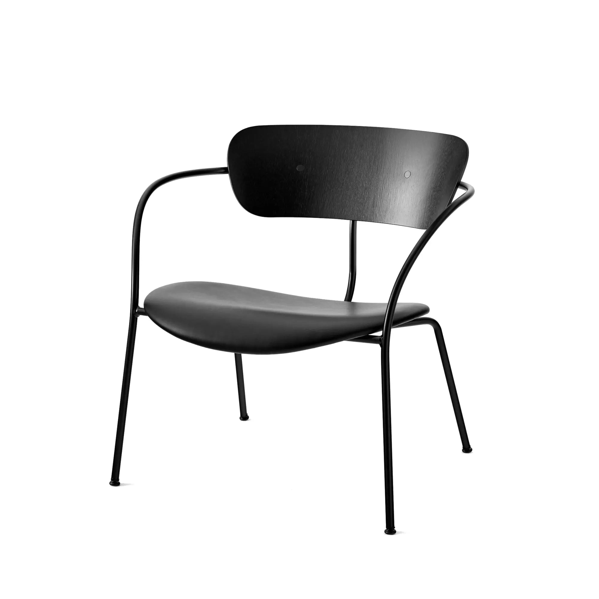 &Tradition Pavilion AV5 nojatuoli musta/musta nahka &Tradition