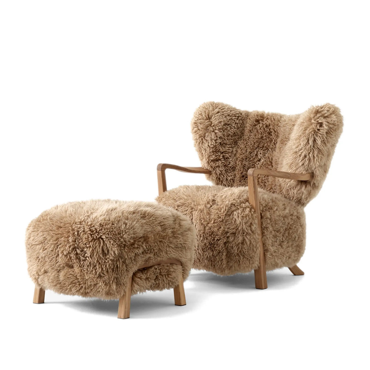 &Tradition Wulff ATD2 nojatuoli tammi/Sheepskin honey &Tradition