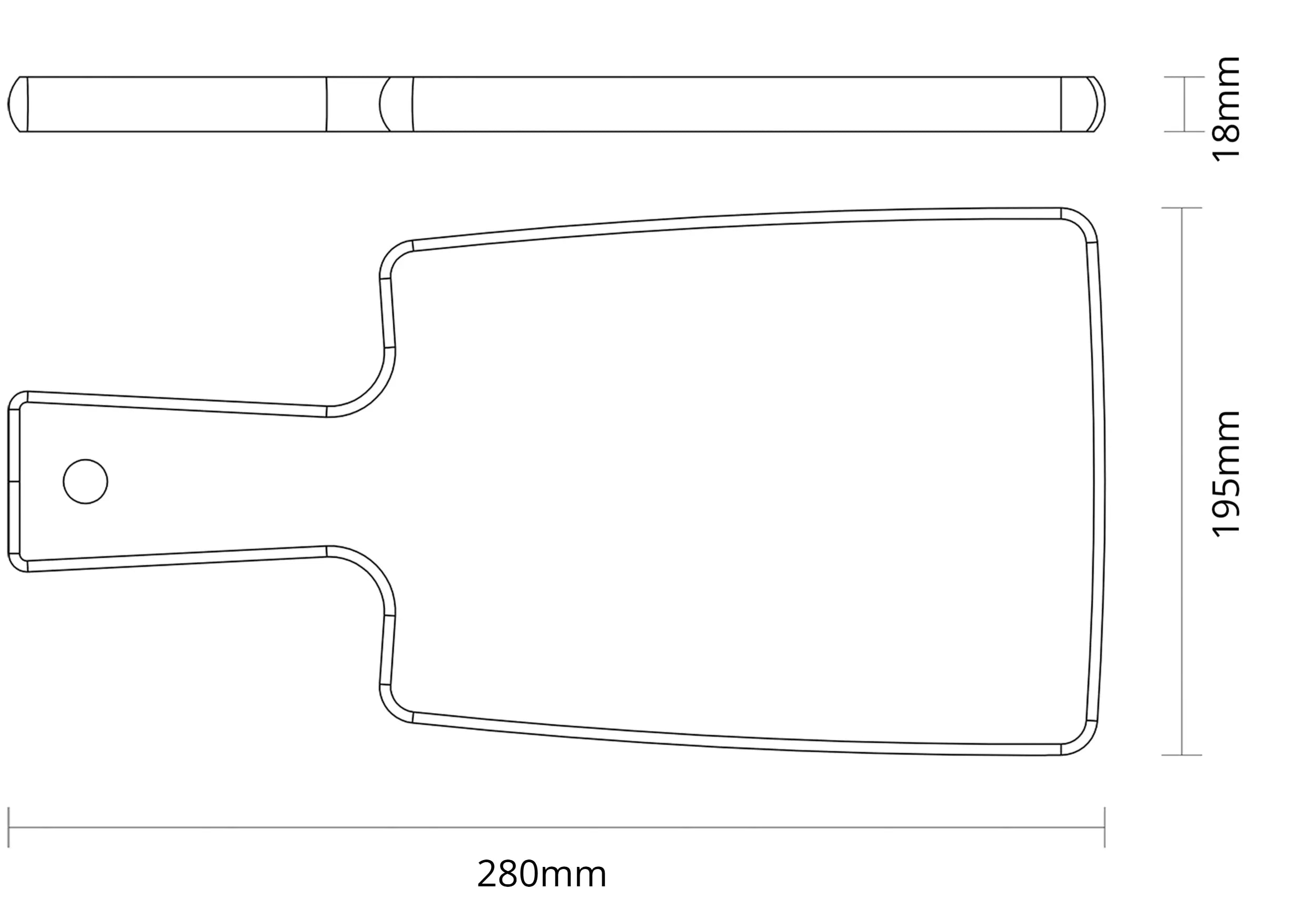Tramontina leikkuulauta 28x19 tiikki Tramontina