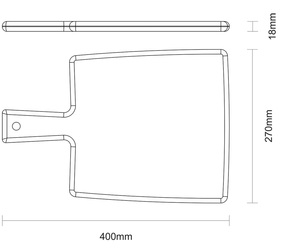 Tramontina leikkuulauta 40x27 tiikki Tramontina