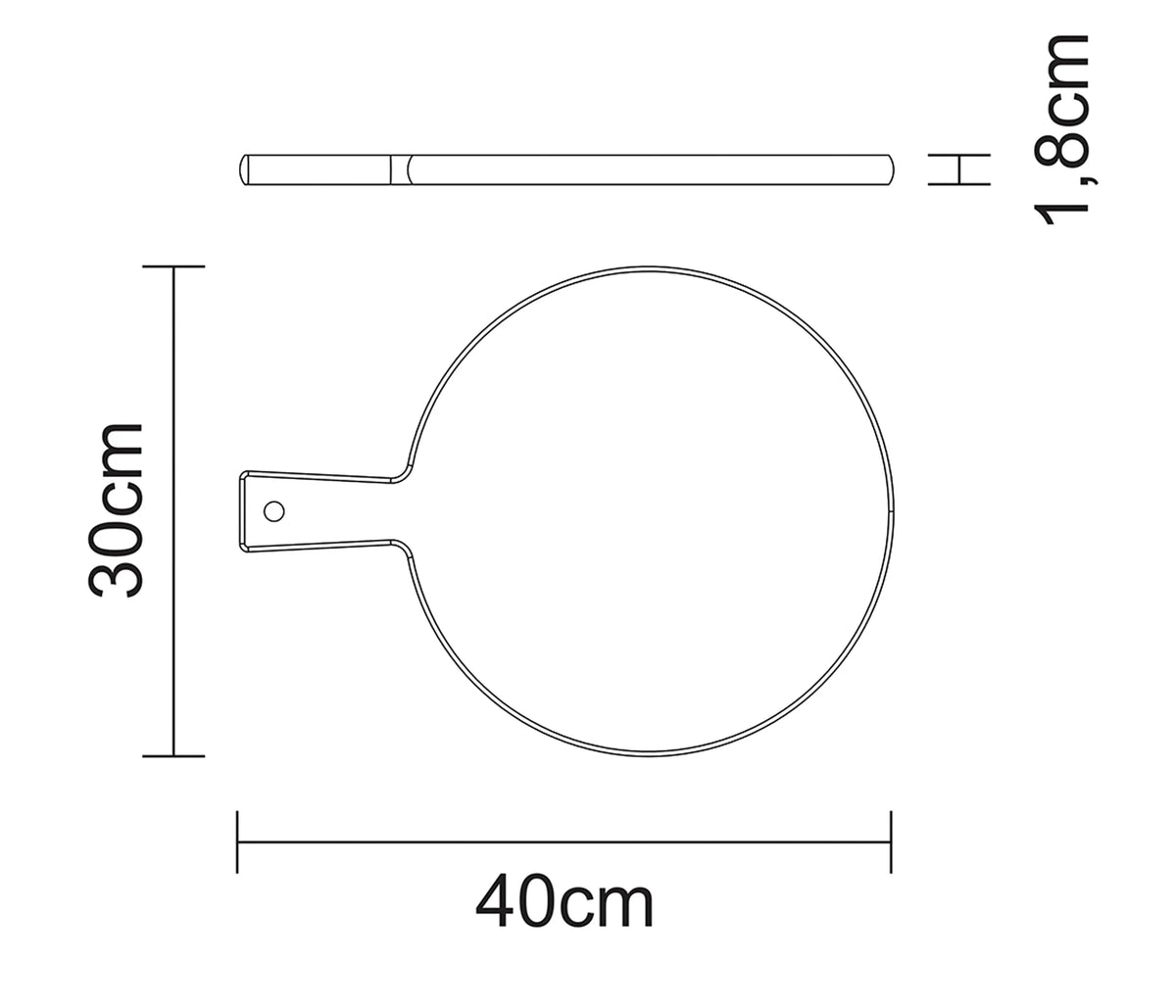 Tramontina leikkuulauta 40x30 tiikki Tramontina