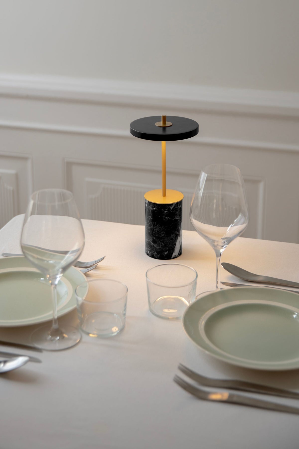 UMAGE Asteria Move Mini table lamp black marble