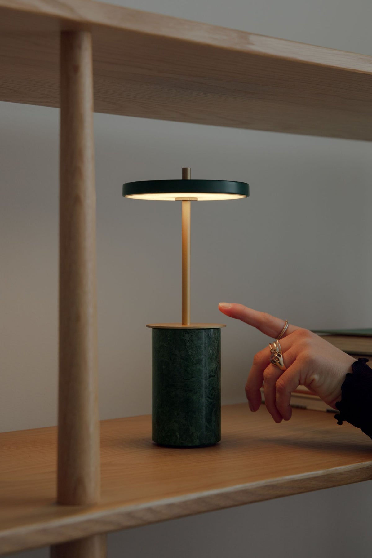 UMAGE Asteria Move Mini table lamp green marble