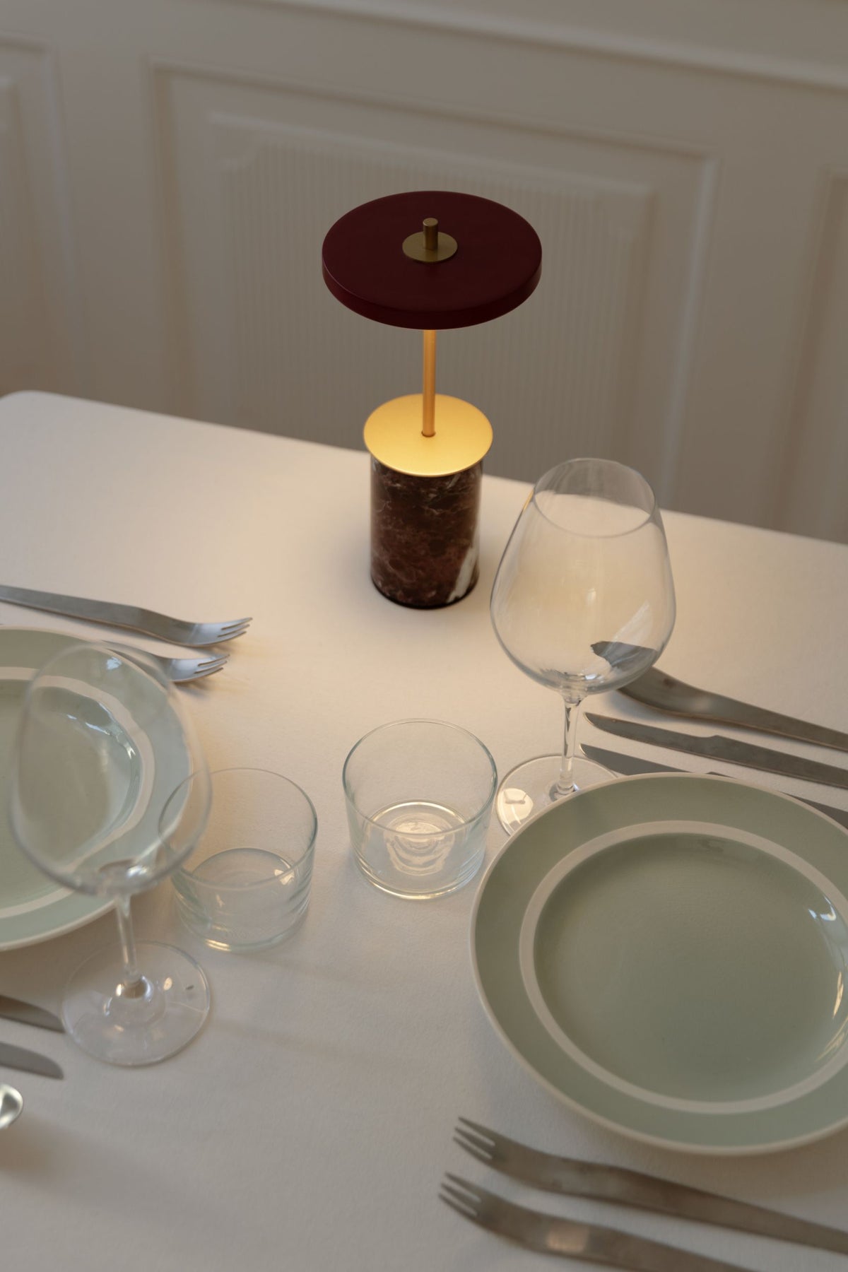 UMAGE Asteria Move Mini table lamp red marble