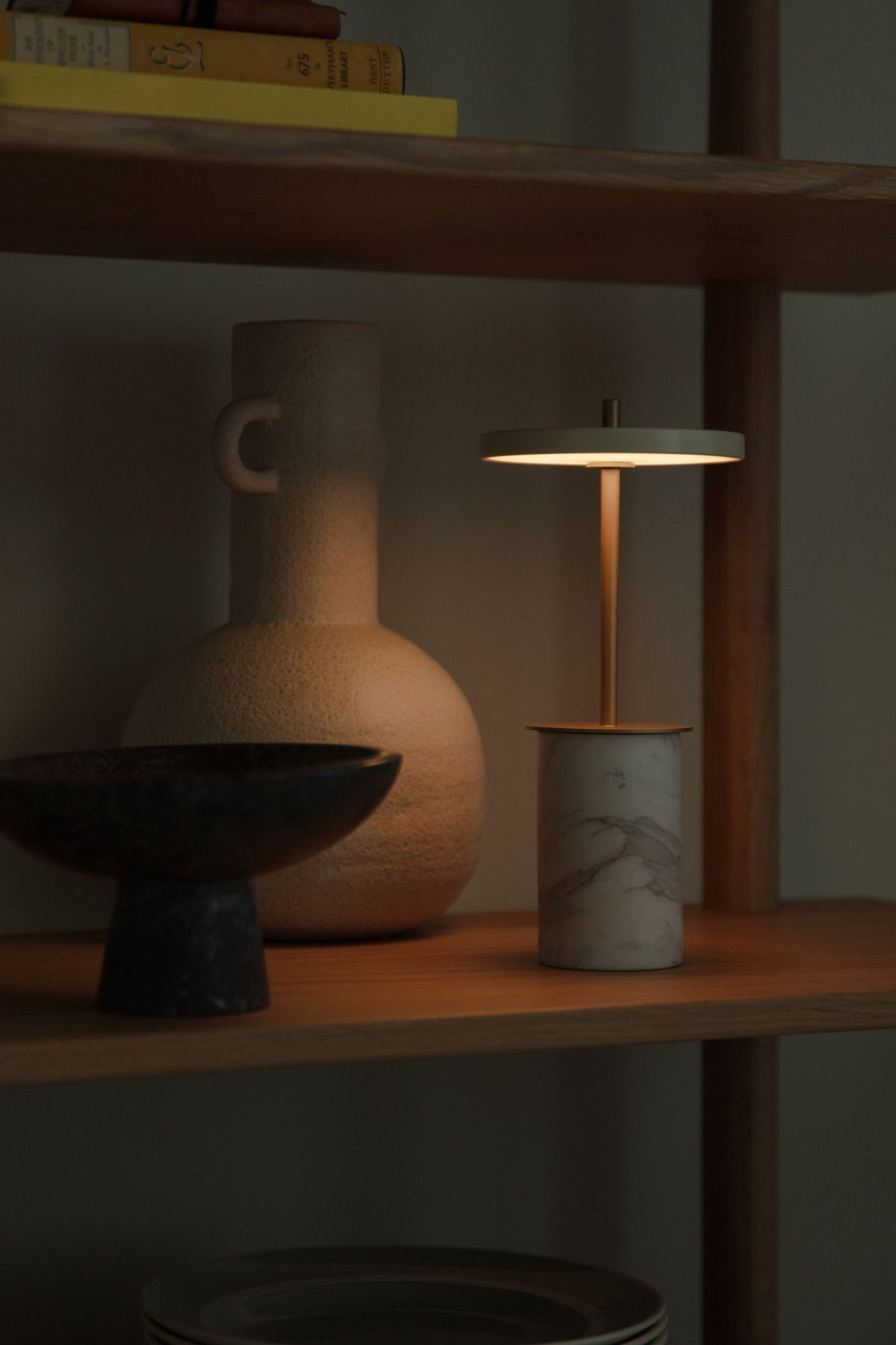 UMAGE Asteria Move Mini table lamp white marble