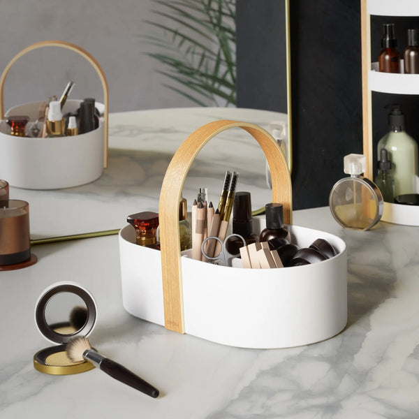 Umbra Bellwood Caddy säilytin valkoinen/natural Umbra