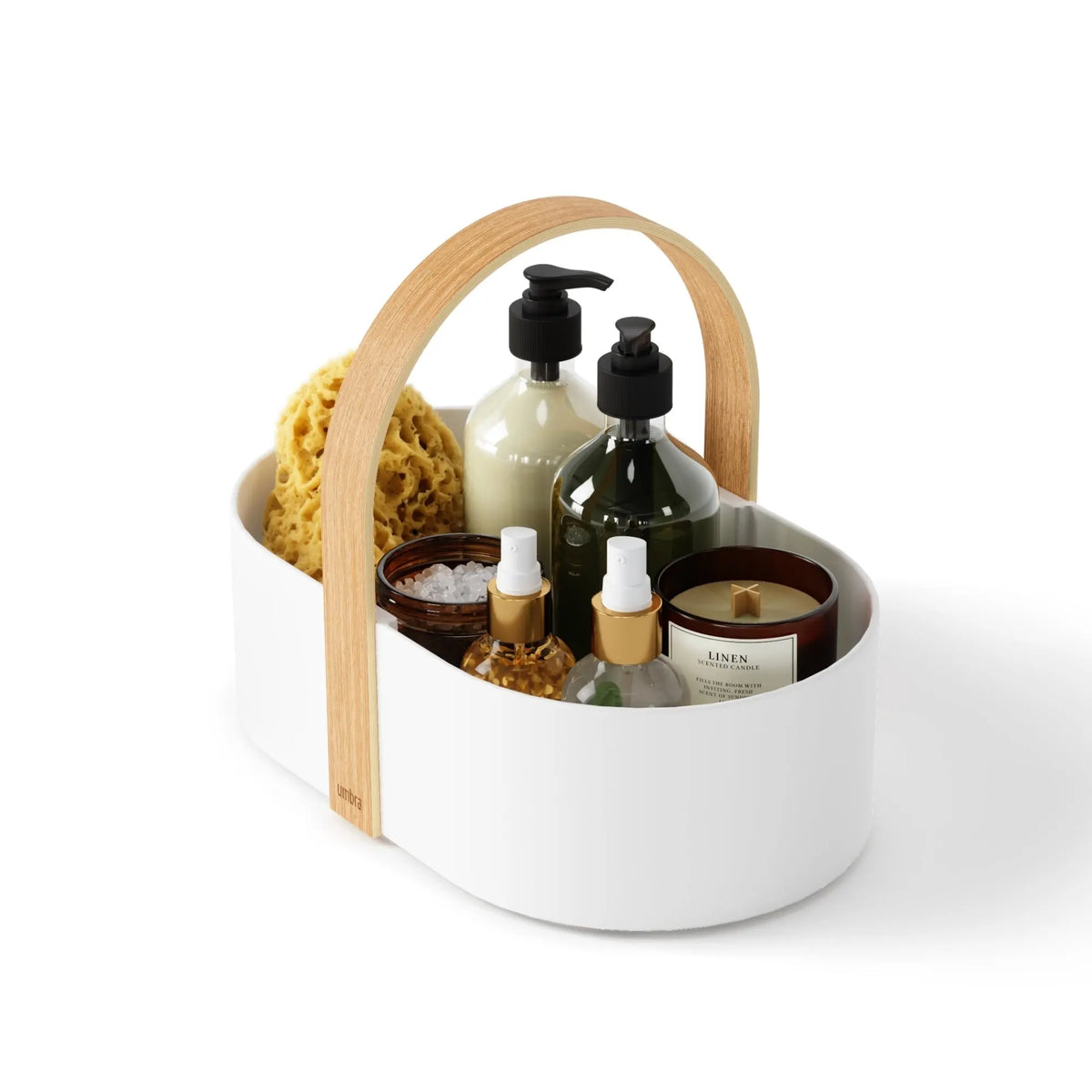 Umbra Bellwood Caddy säilytin valkoinen/natural - Laatukaluste