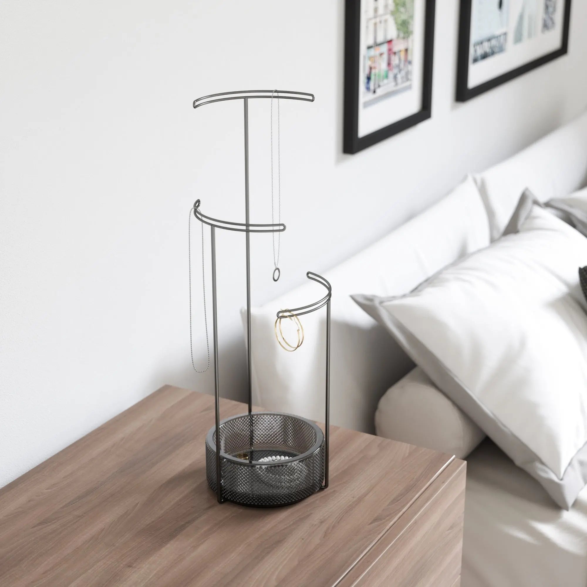 Umbra Tesora koruteline savunharmaa/lasi - Laatukaluste