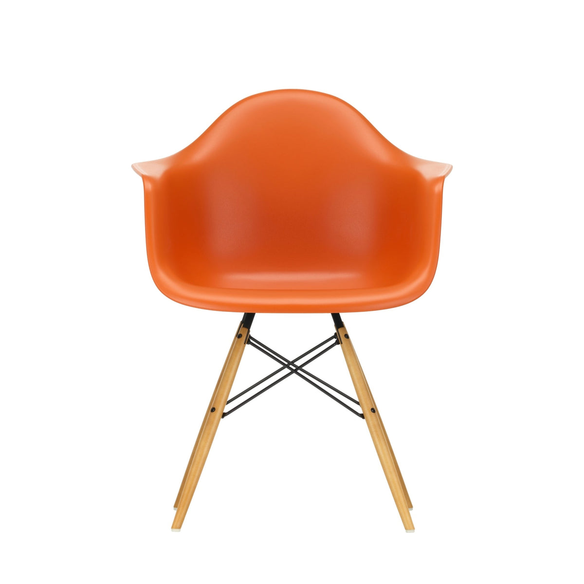 Vitra Eames DAW tuoli oranssi/vaahtera - Laatukaluste