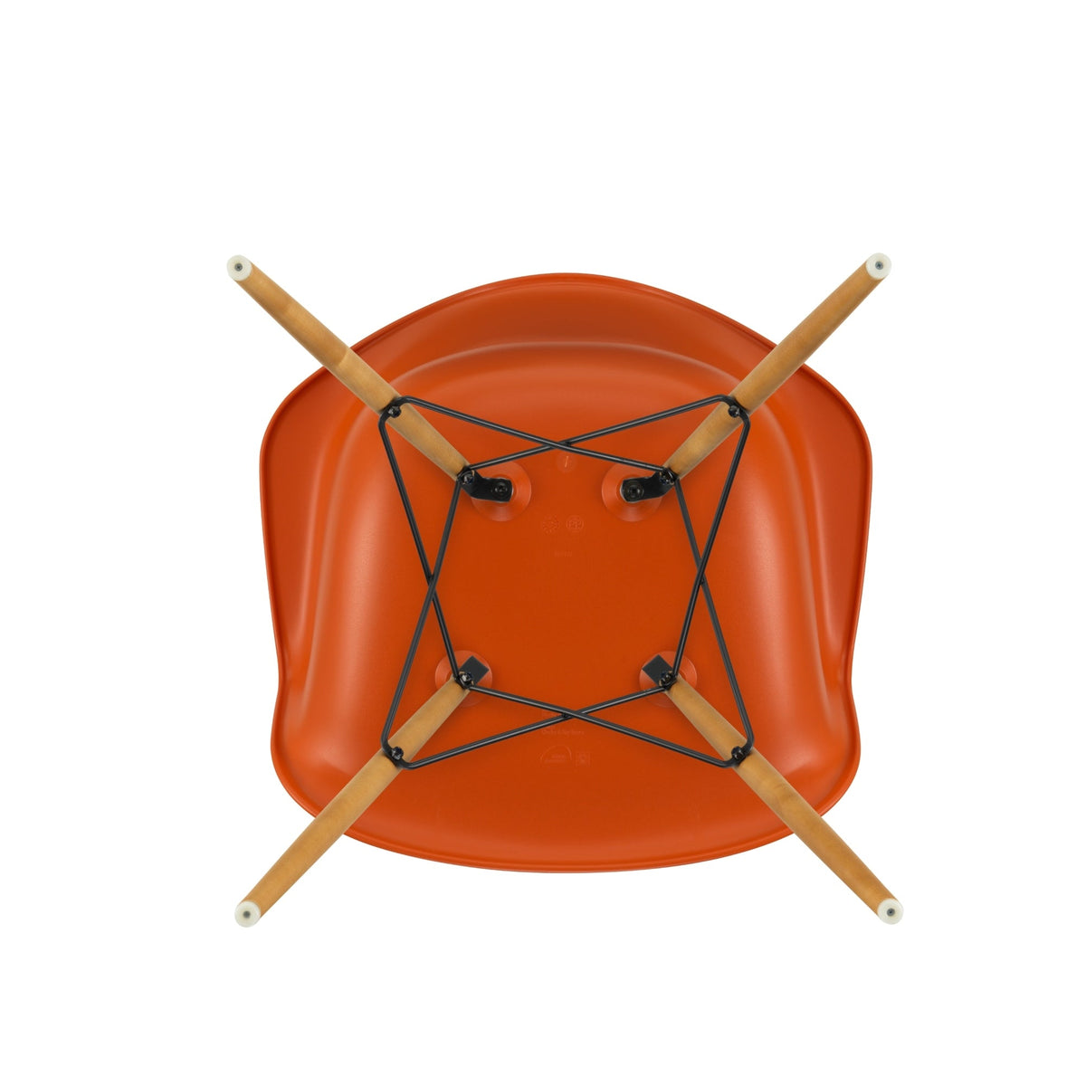 Vitra Eames DAW tuoli oranssi/vaahtera - Laatukaluste