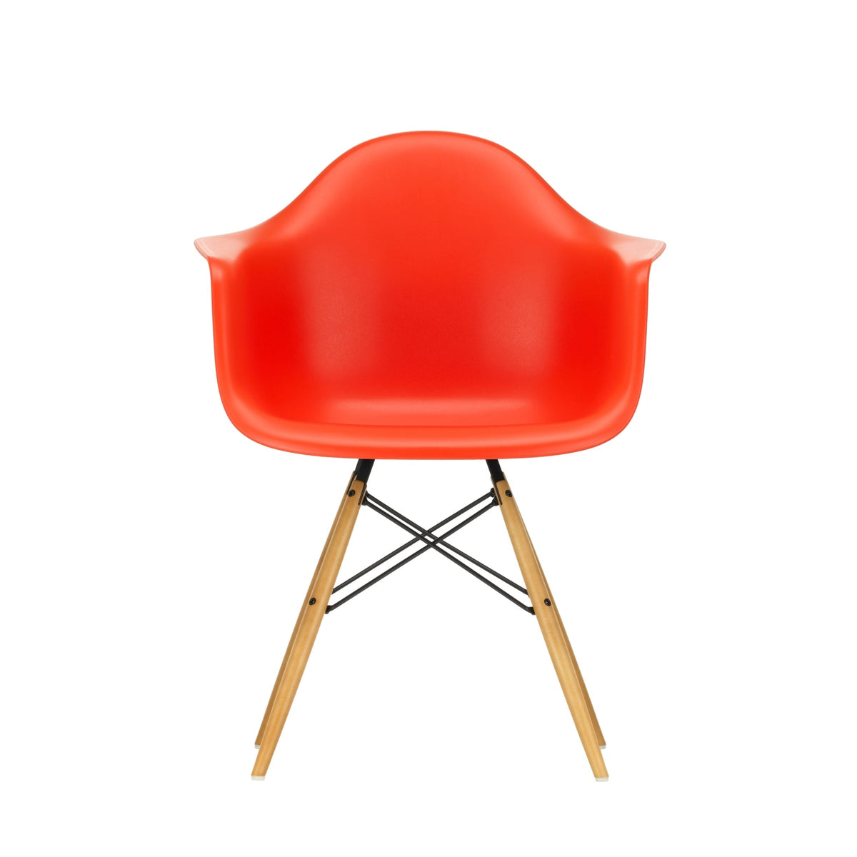 Vitra Eames DAW tuoli punainen/vaahtera - Laatukaluste