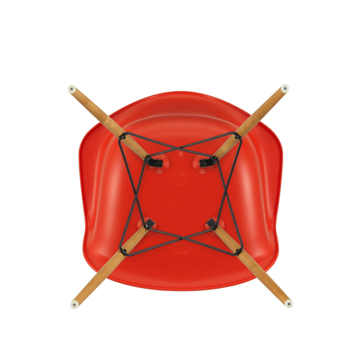 Vitra Eames DAW tuoli punainen/vaahtera - Laatukaluste