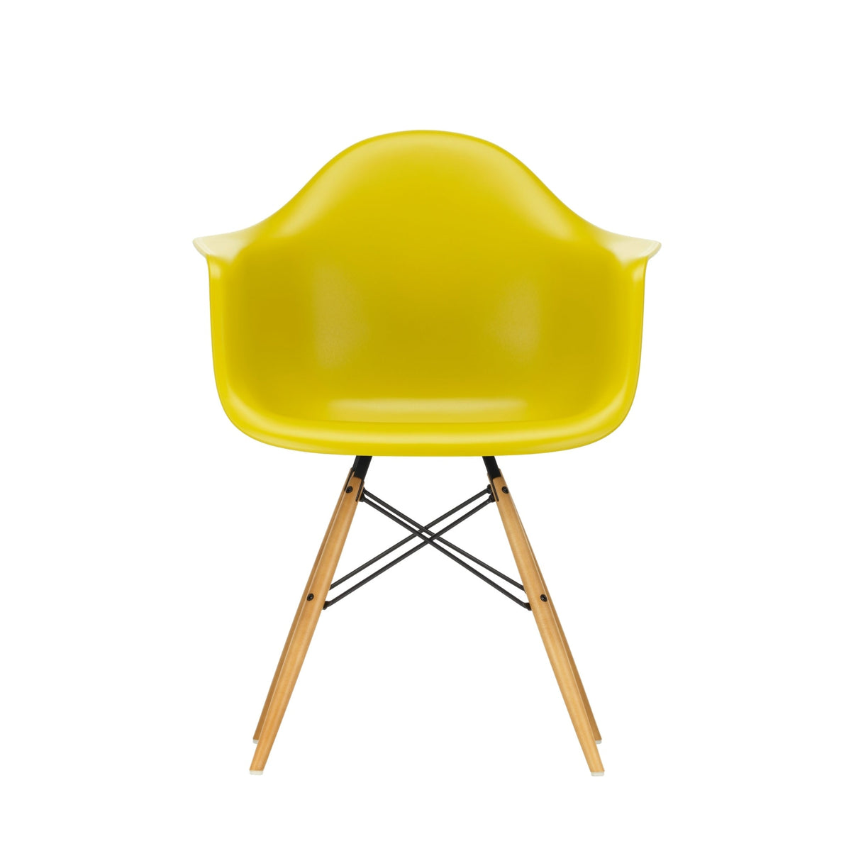 Vitra Eames DAW tuoli sinapinkeltainen/vaahtera - Laatukaluste