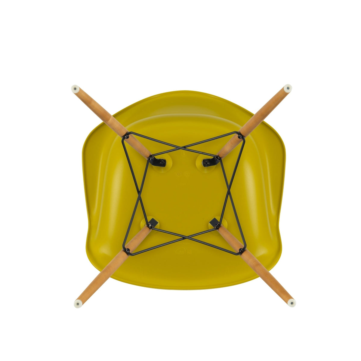 Vitra Eames DAW tuoli sinapinkeltainen/vaahtera - Laatukaluste
