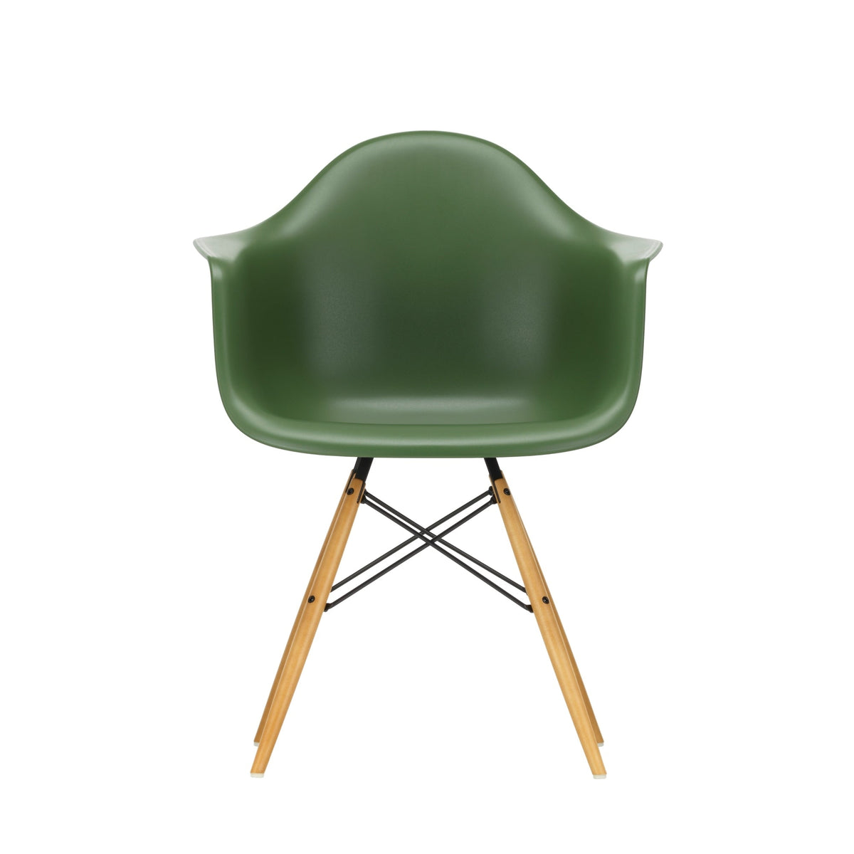 Vitra Eames DAW tuoli tummanvihreä/vaahtera - Laatukaluste
