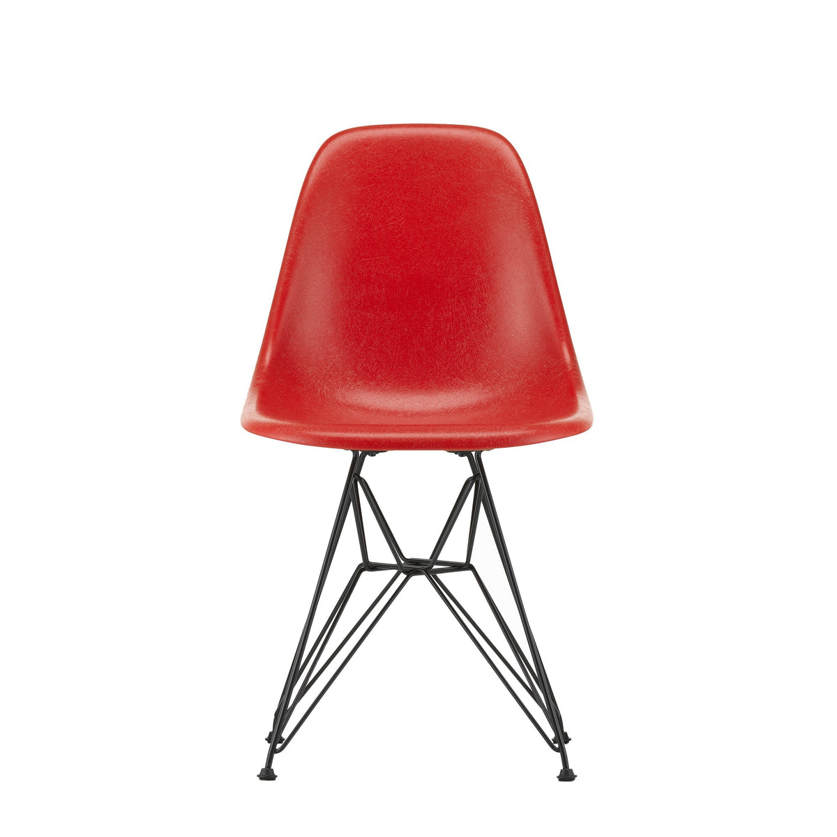 Vitra Eames DSR Fiberglass musta/classic red - Laatukaluste