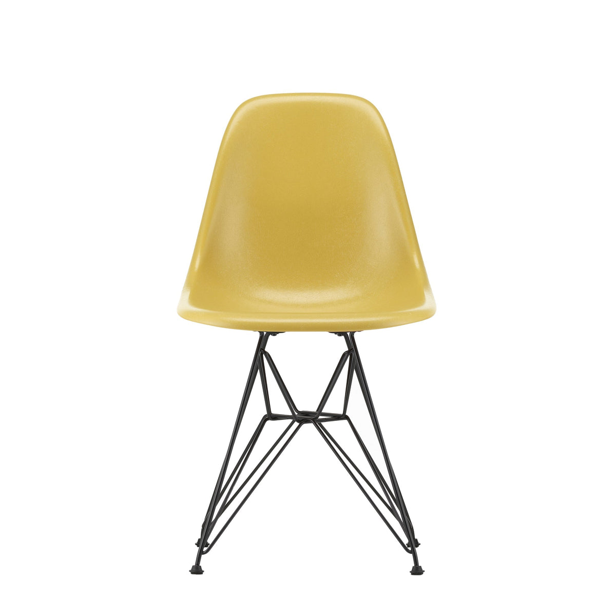 Vitra Eames DSR Fiberglass musta/light ochre - Laatukaluste