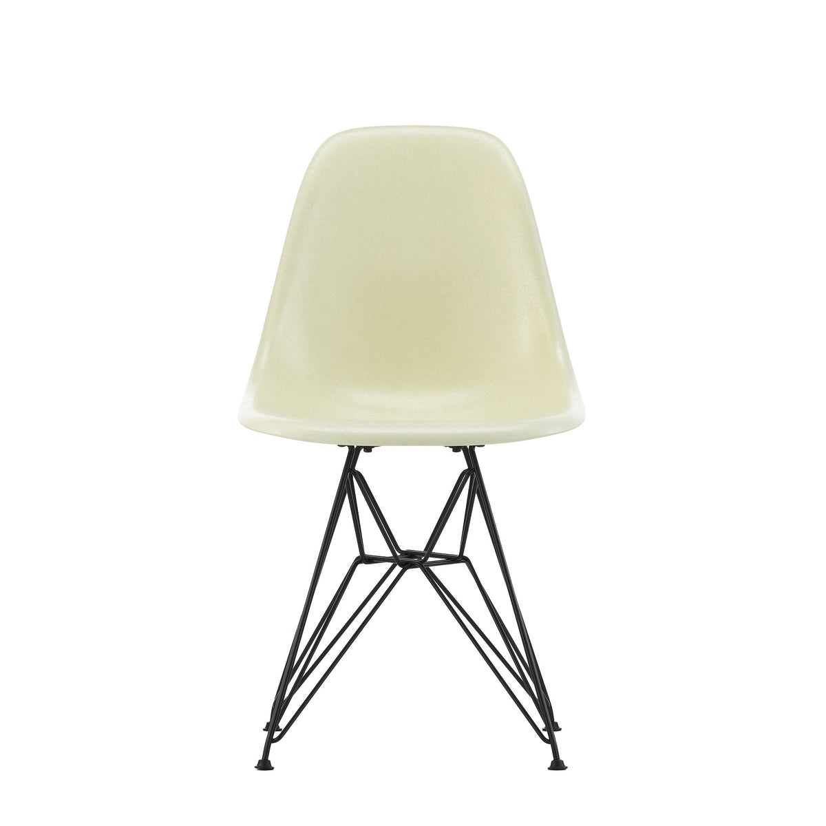 Vitra Eames DSR Fiberglass musta/parchment - Laatukaluste