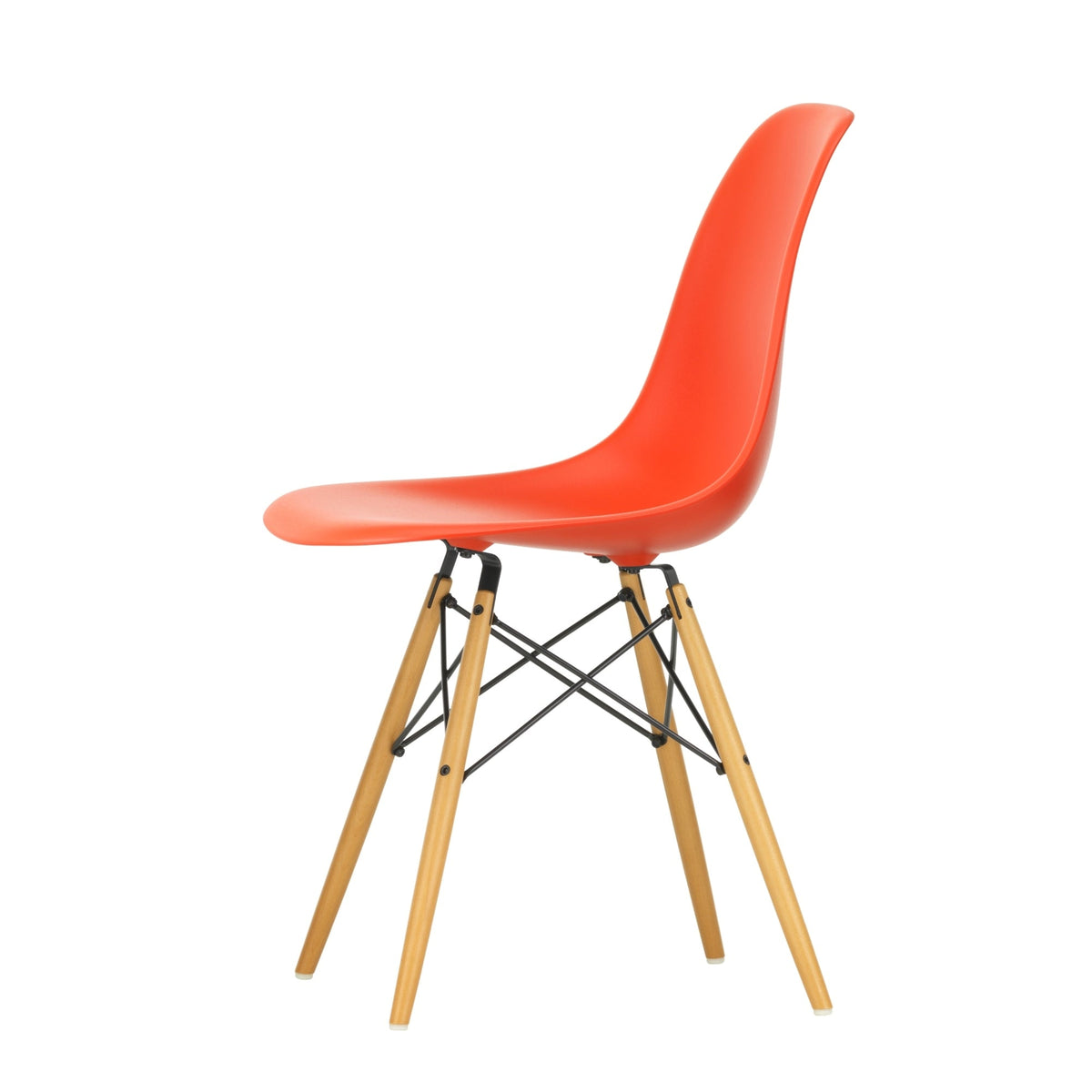 Vitra Eames DSW tuoli punainen/vaahtera - Laatukaluste