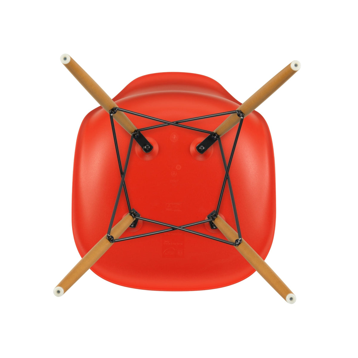 Vitra Eames DSW tuoli punainen/vaahtera - Laatukaluste