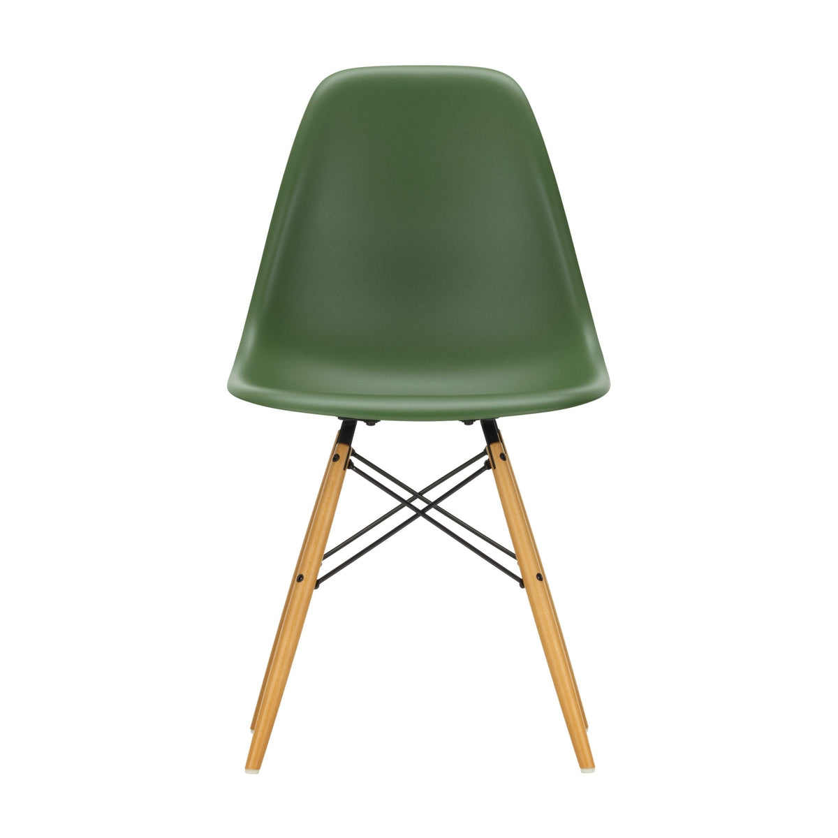Vitra Eames DSW tuoli tummanvihreä/vaahtera - Laatukaluste