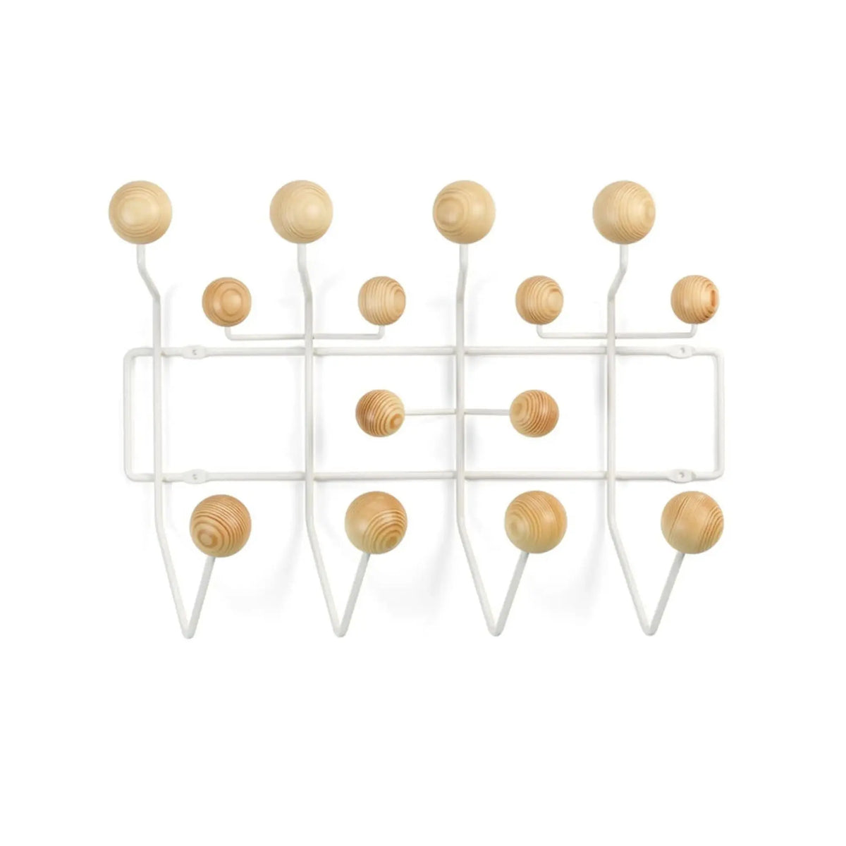 Vitra Eames Hang It All naulakko valkoinen/mänty Vitra