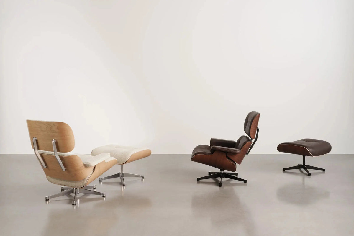 Vitra Eames Lounge Chair tumma pähkinä/ruskea nahka Vitra