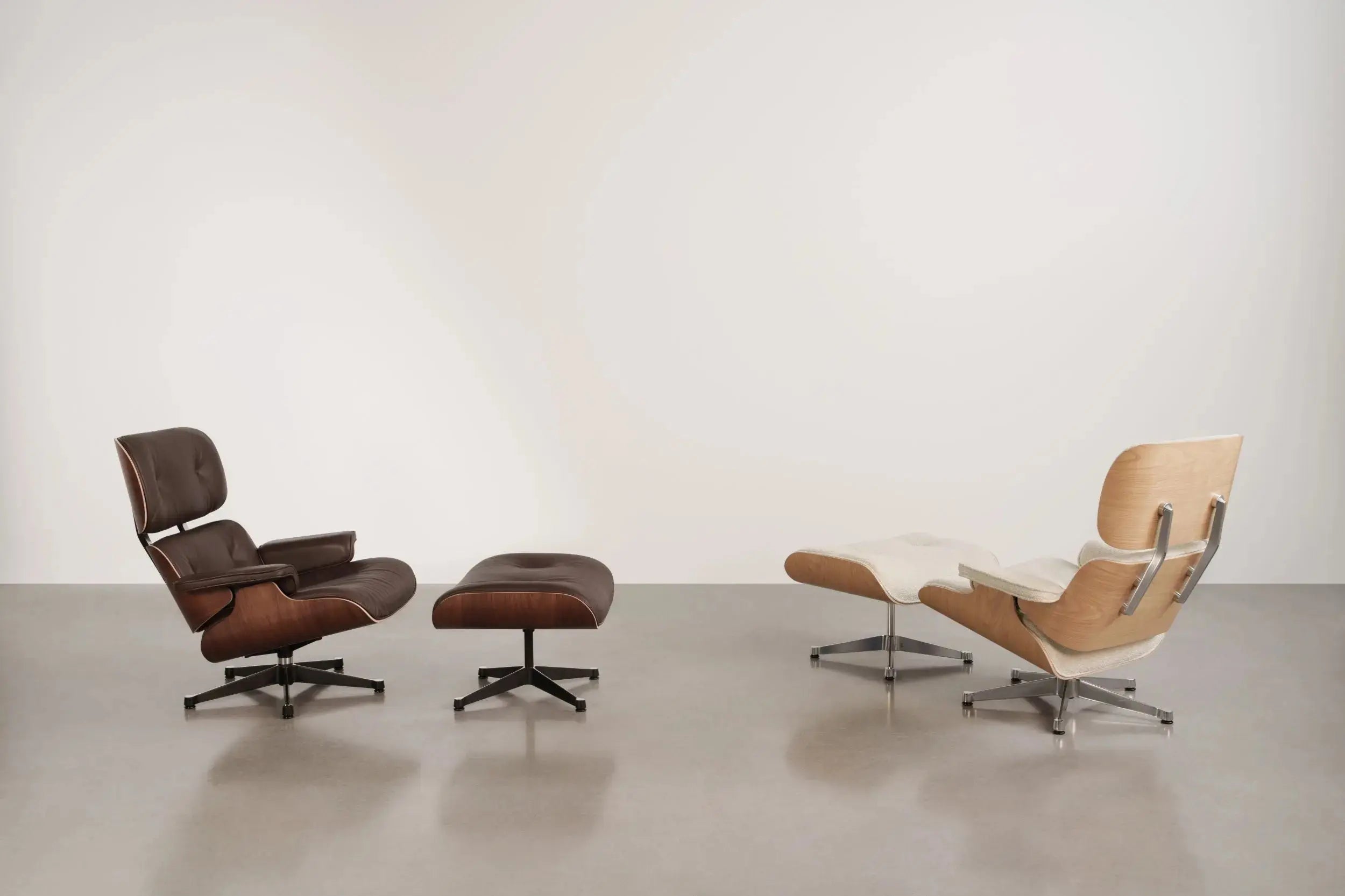 Vitra Eames Lounge Chair tumma pähkinä/ruskea nahka Vitra