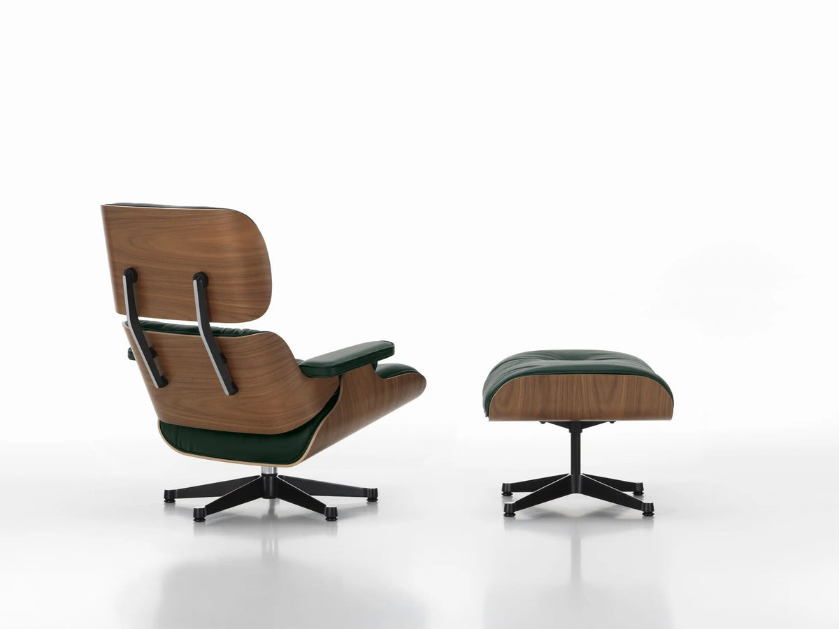Vitra Eames Lounge Chair pähkinä/vihreä nahka Vitra