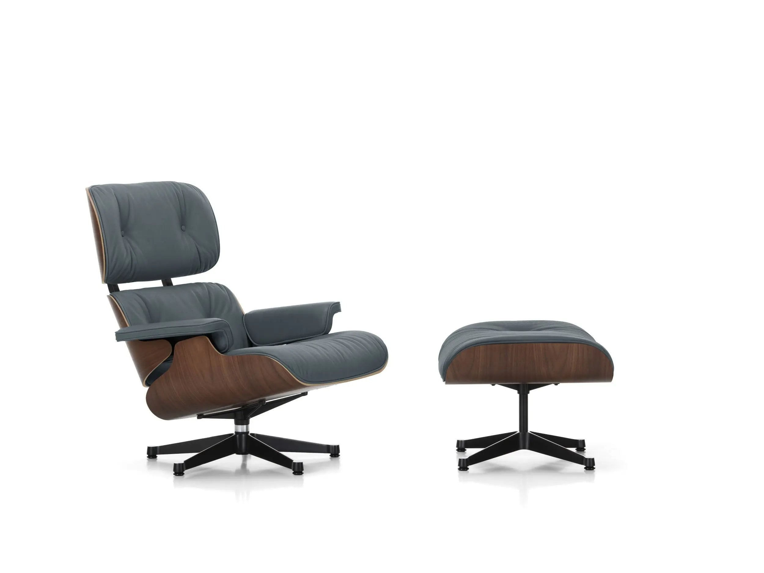 Vitra Eames Lounge Chair tumma pähkinä/Smoke Blue 60 Vitra