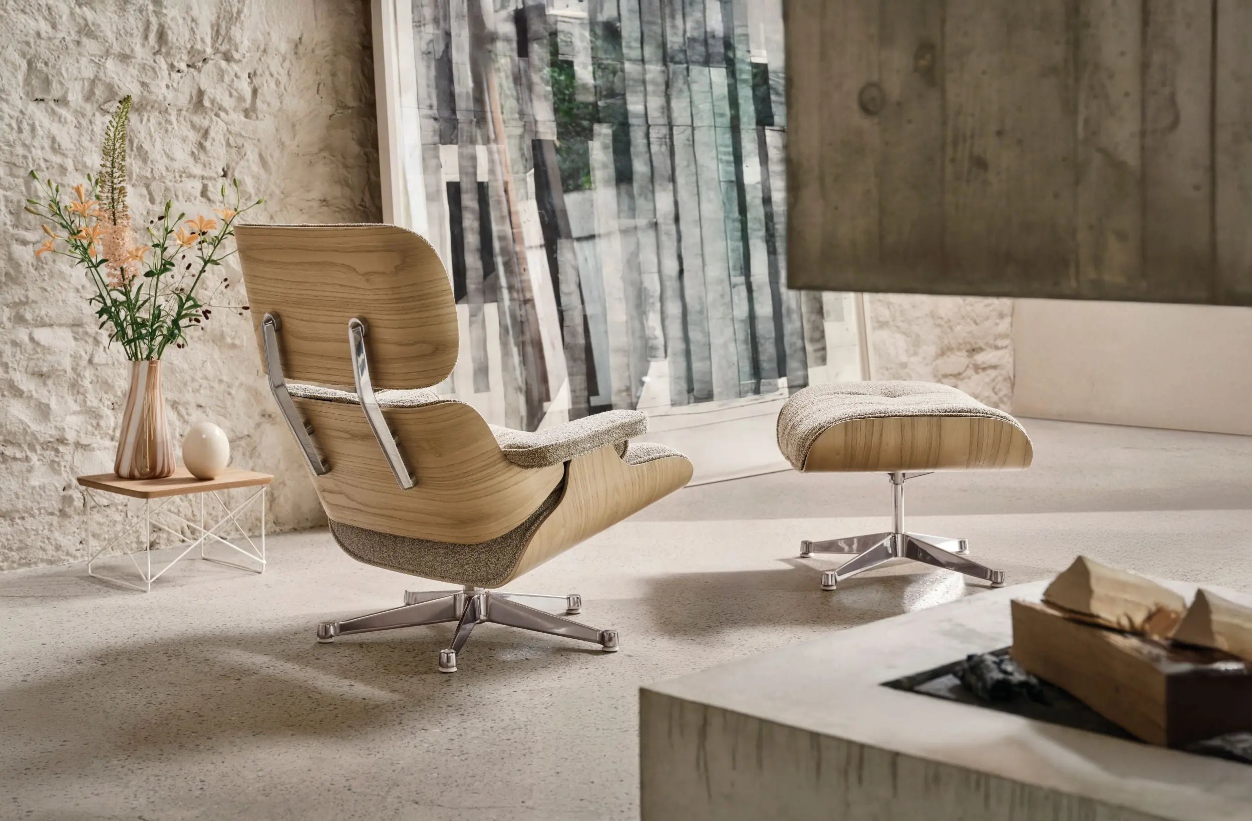 Vitra Eames Lounge Chair kastanja/Nubia 02 Vitra