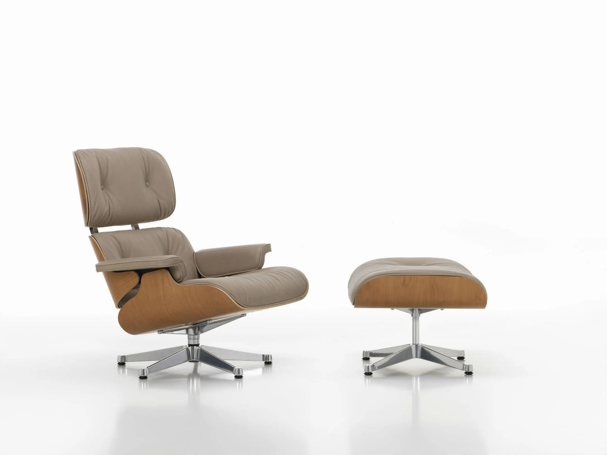 Vitra Eames Lounge Ottoman rahi kirsikka/hiekka nahka Vitra