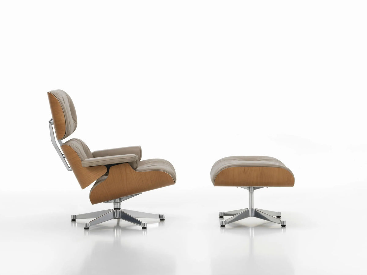 Vitra Eames Lounge Ottoman rahi kirsikka/hiekka nahka Vitra