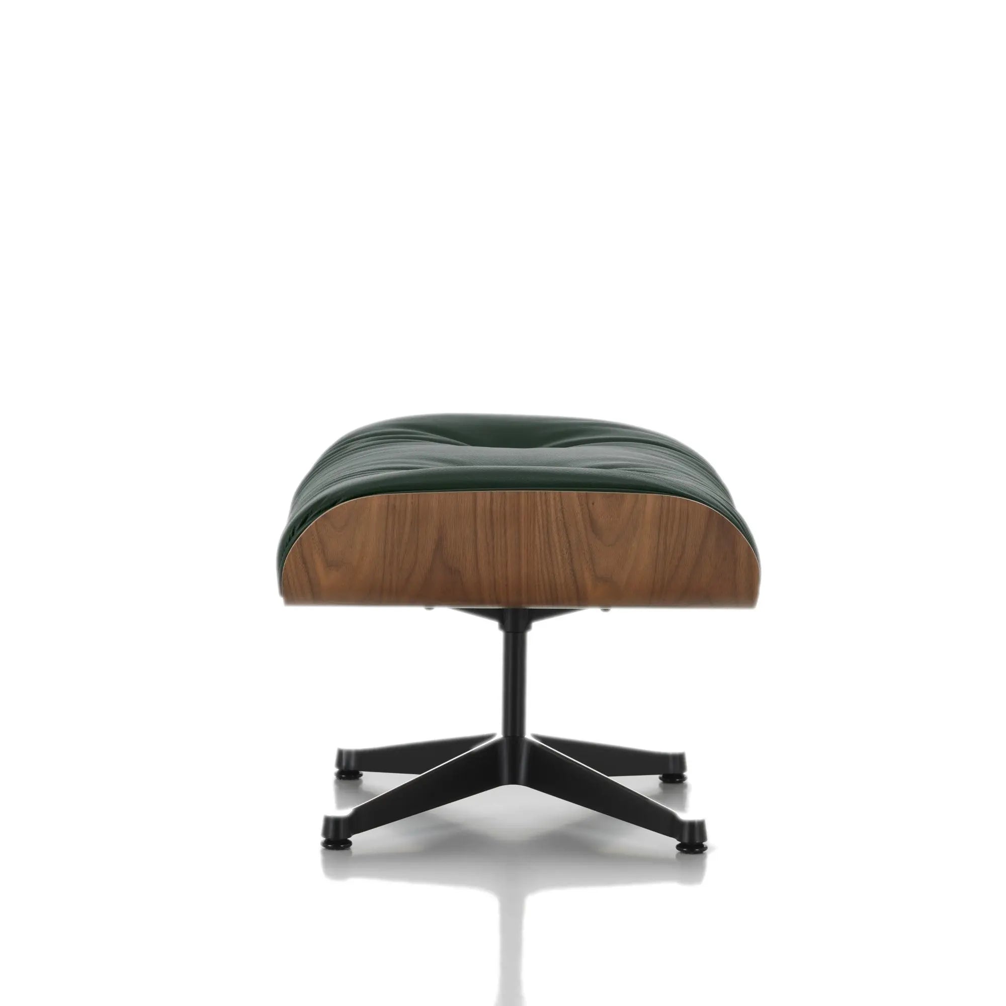 Vitra Eames Lounge Ottoman rahi pähkinä/vihreä nahka Vitra