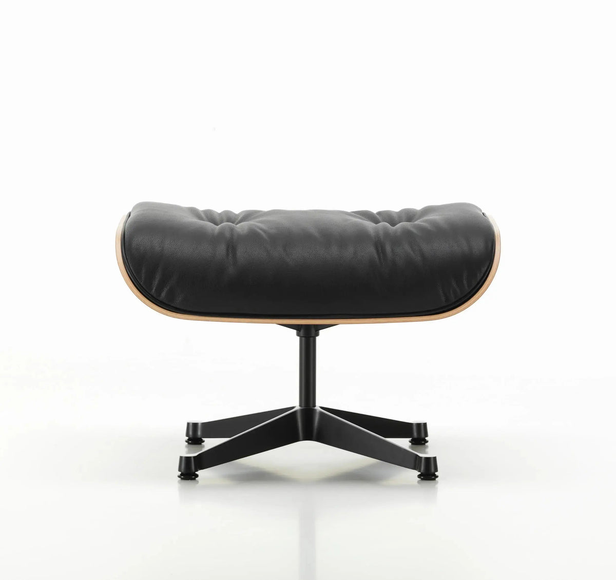 Vitra Eames Lounge Ottoman rahi palisanteri/musta nahka Vitra