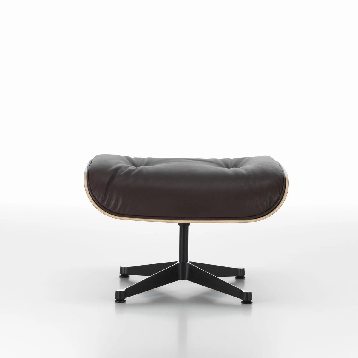 Vitra Eames Lounge Ottoman rahi tumma pähkinä/musta nahka Vitra