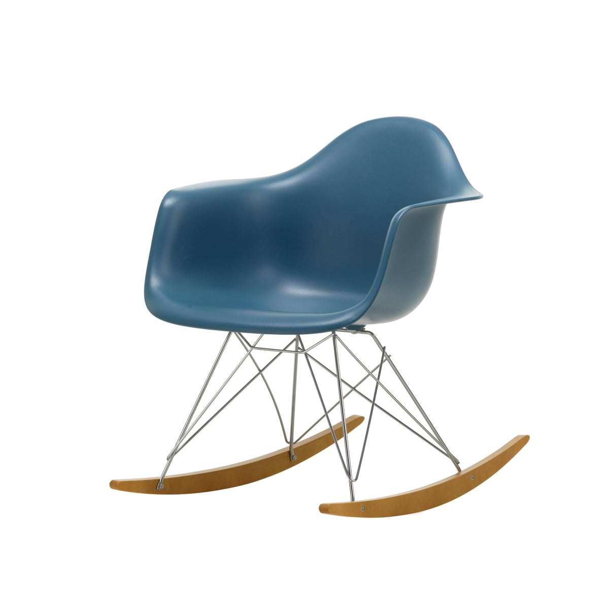 Vitra Eames RAR keinutuoli sininen/vaahtera - Laatukaluste