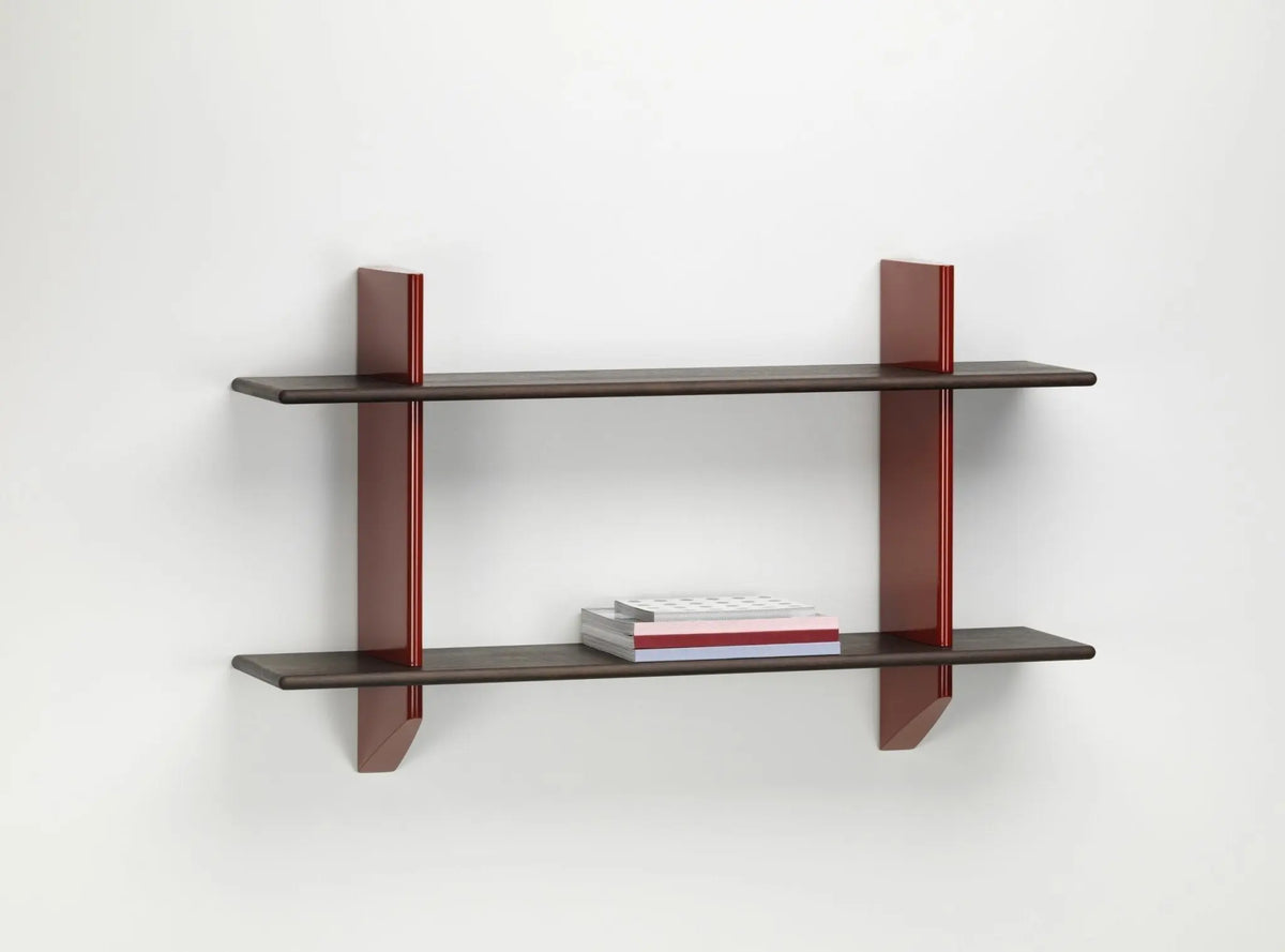 Vitra Rayonnage Mural hylly tumma tammi/japanese red - Laatukaluste