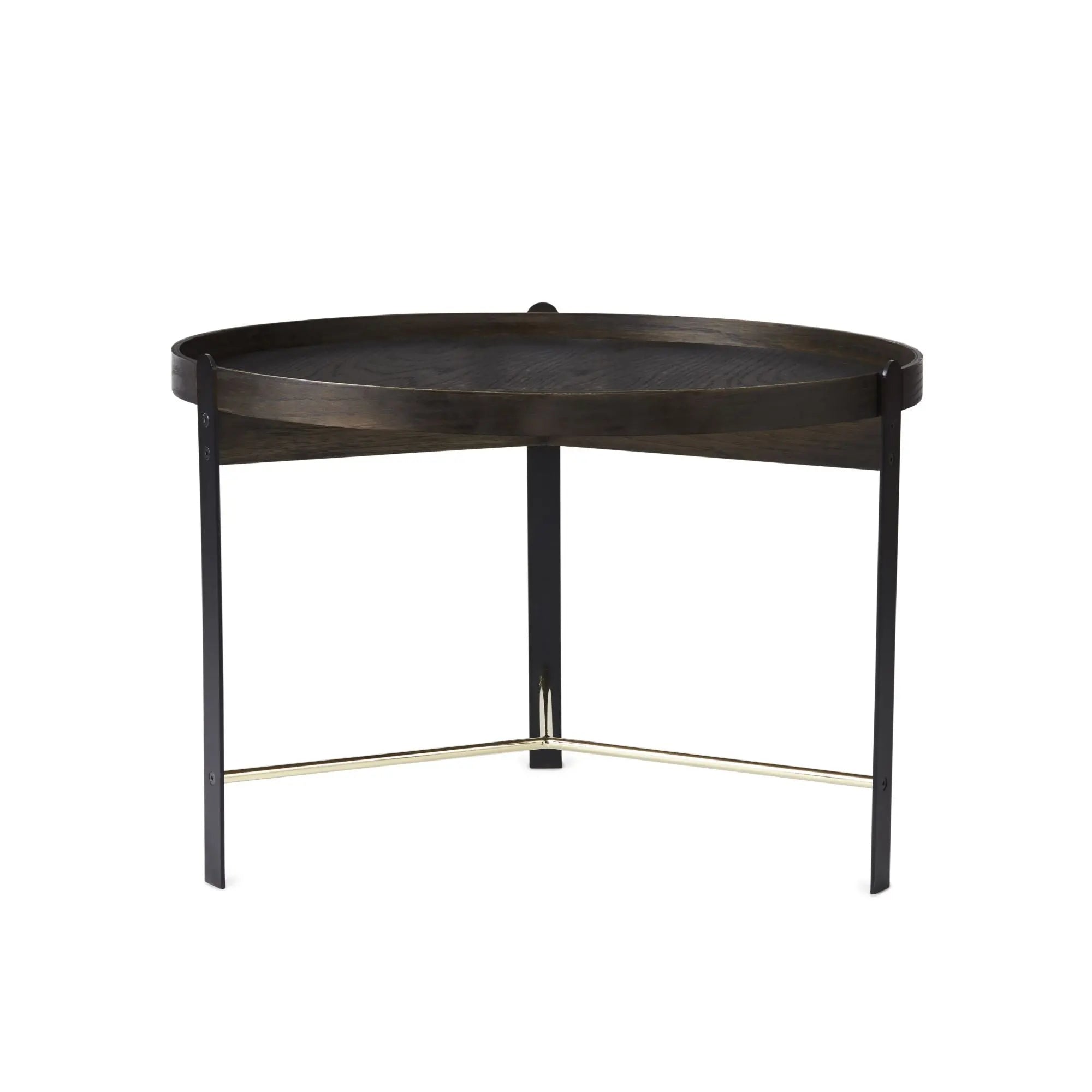 Warm Nordic Compose sohvapöytä 70cm tumma tammi/messinki Warm Nordic