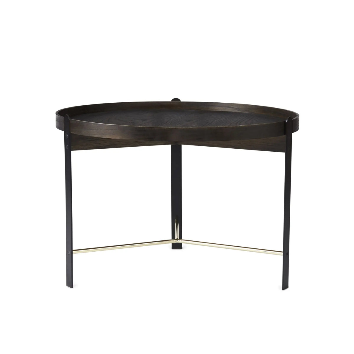 Warm Nordic Compose sohvapöytä 70cm tumma tammi/messinki Warm Nordic