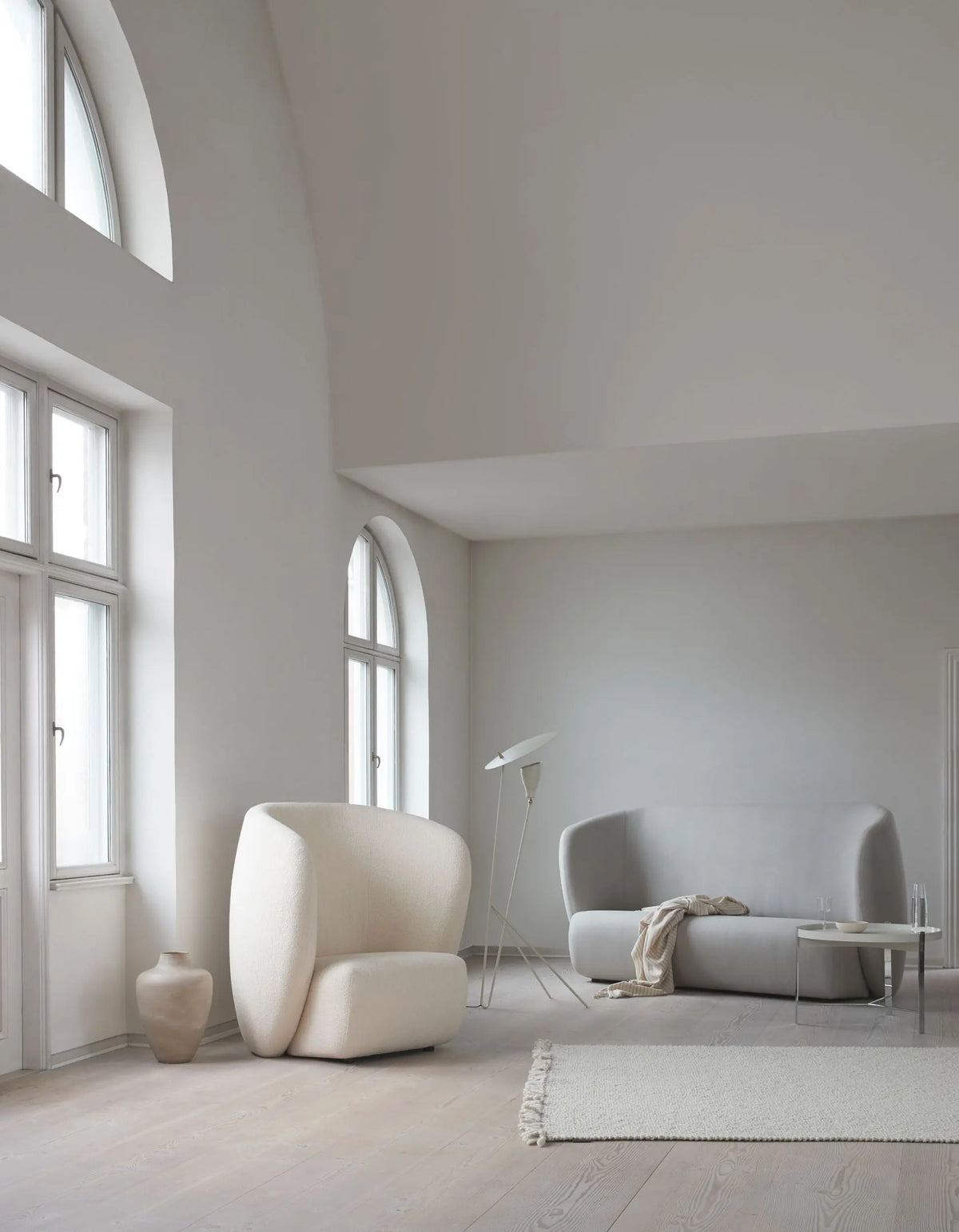 Warm Nordic Compose sohvapöytä 70cm valkoinen tammi/kromi Warm Nordic