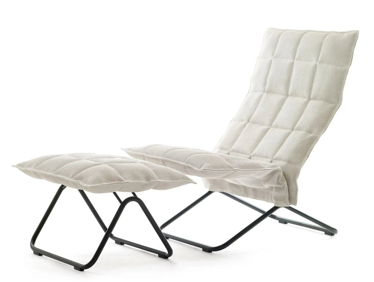 Woodnotes K-tuoli kapea, musta putkijalka, valkoinen Woodnotes