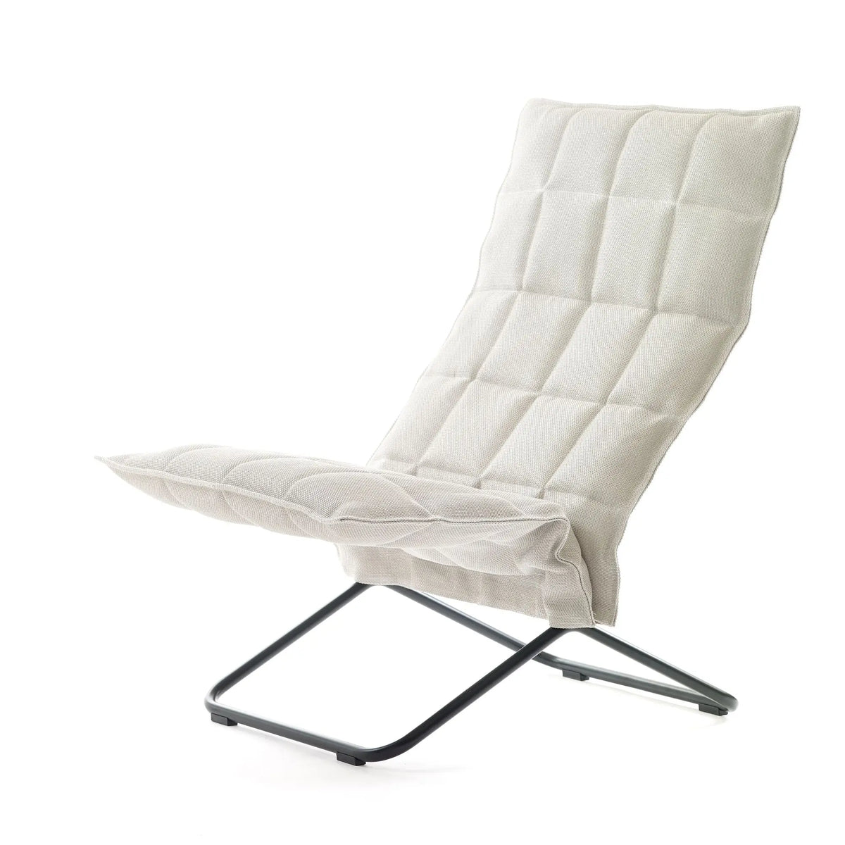 Woodnotes K-tuoli kapea, musta putkijalka, valkoinen Woodnotes