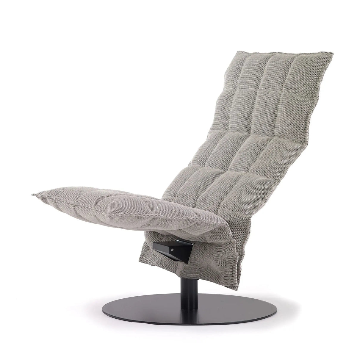 Woodnotes K-tuoli kapea, pyörivä musta laippajalka, kitti-musta Woodnotes