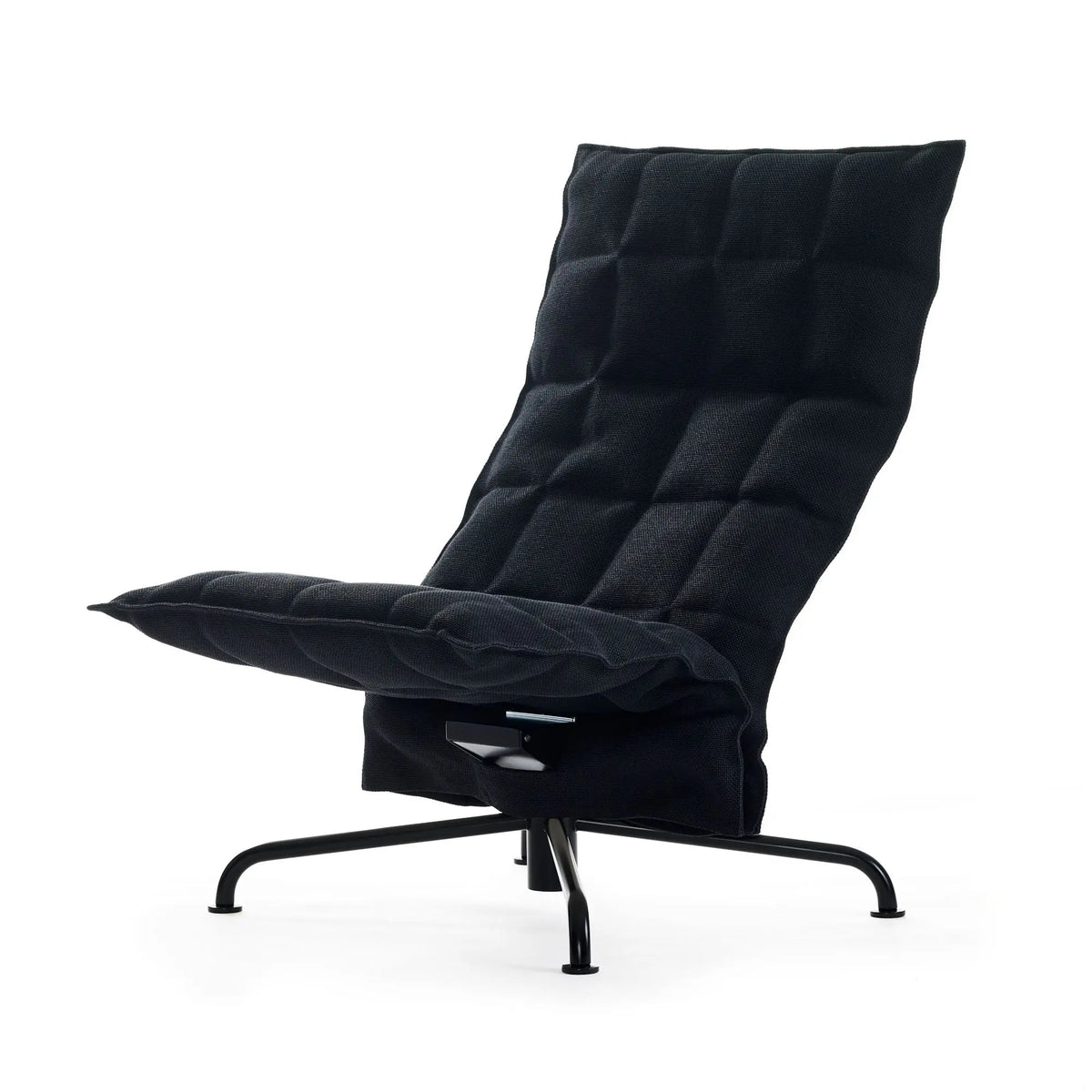 Woodnotes K-tuoli kapea, pyörivä musta ristikkojalka, musta Woodnotes