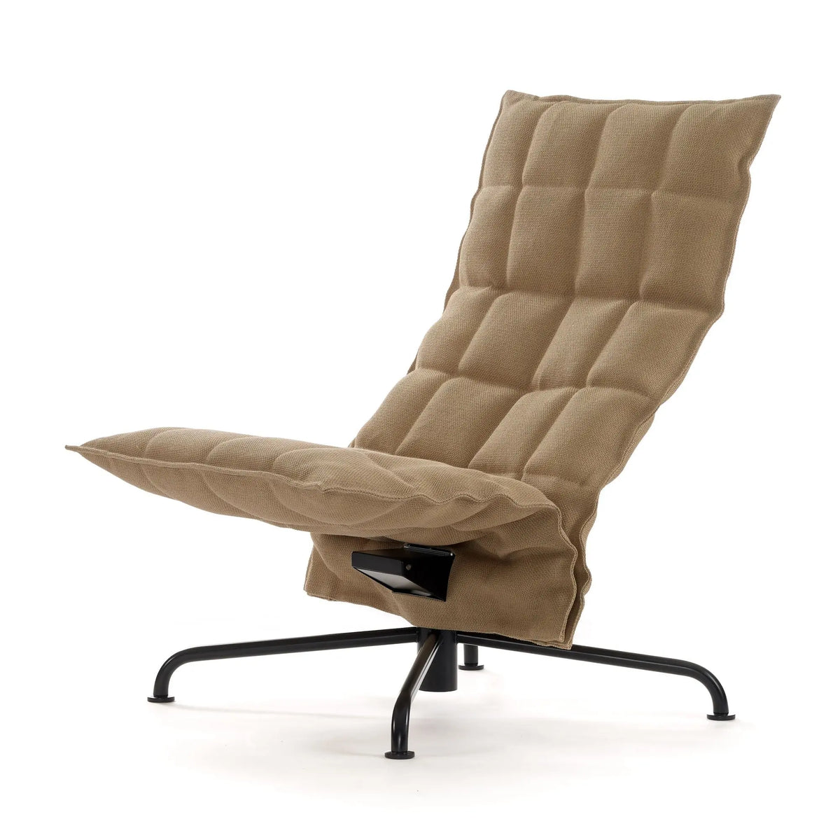 Woodnotes K-tuoli kapea, pyörivä musta ristikkojalka, natural Woodnotes