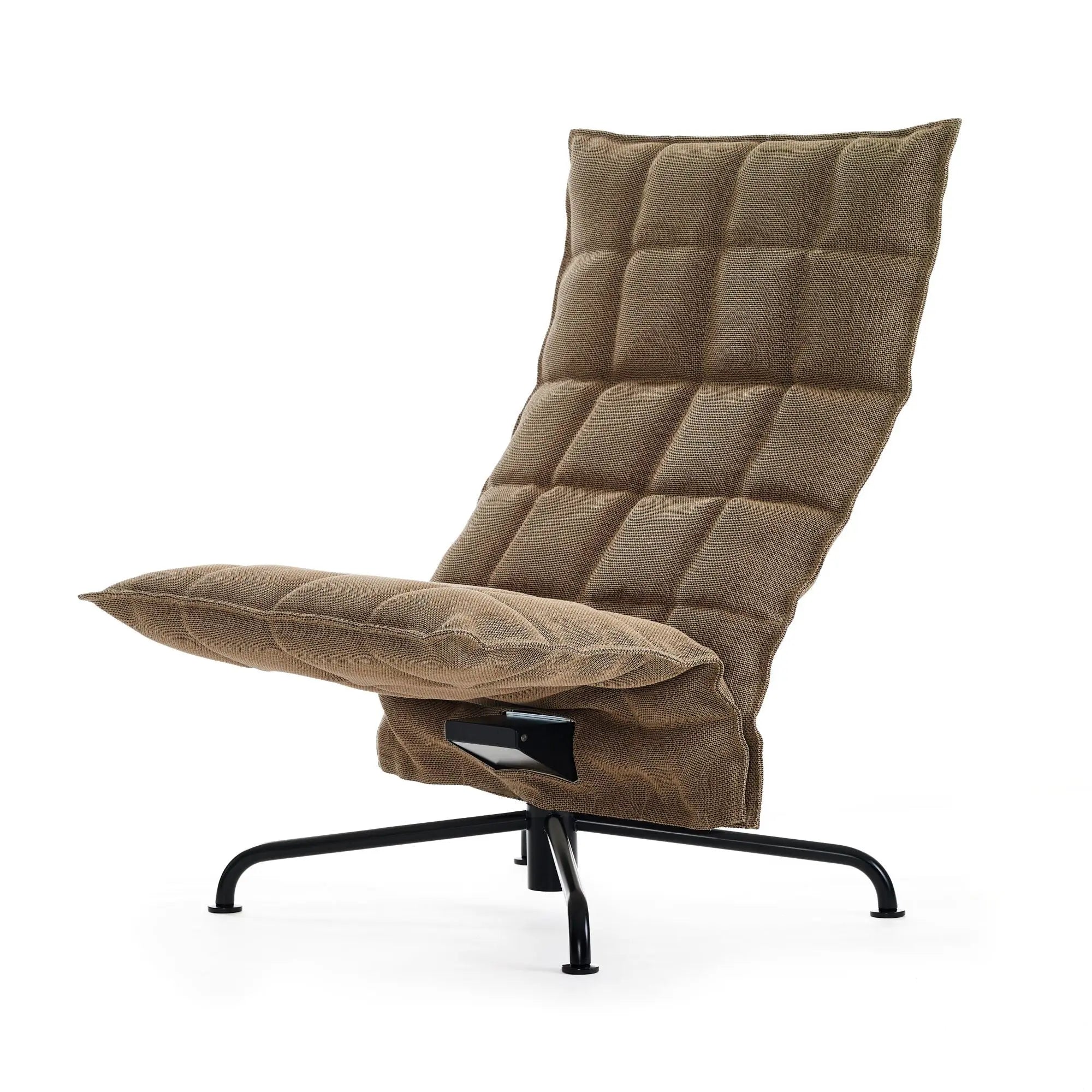 Woodnotes K-tuoli kapea, pyörivä musta ristikkojalka, natural-musta Woodnotes