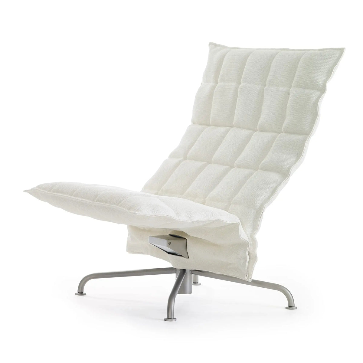 Woodnotes K-tuoli leveä, pyörivä ristikkojalka, valkoinen Woodnotes