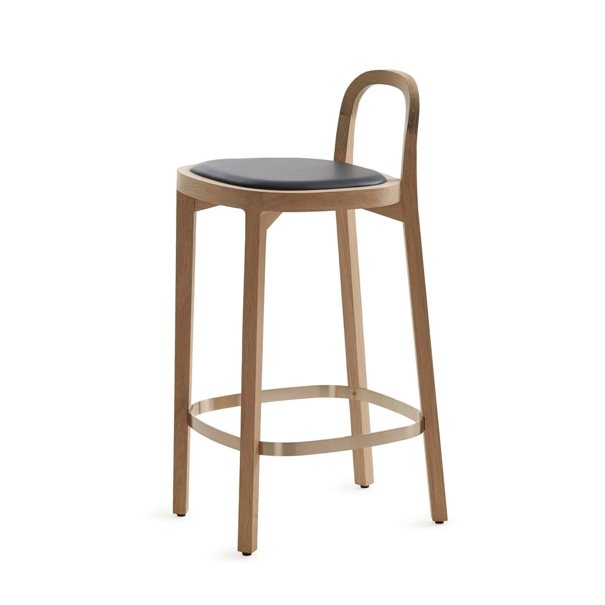 Woodnotes Siro baarituoli tammi/musta nahka Woodnotes