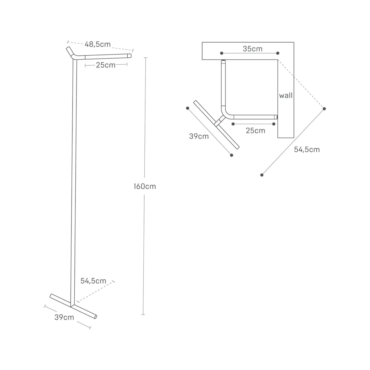 Yamazaki Tower Leaning nurkkavaateteline valkoinen Yamazaki